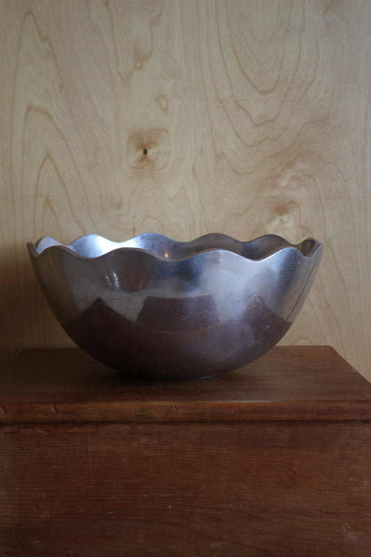 Scolloped Aluminium Bowl