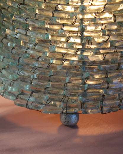 Vintage Glass Tesserae Pyramid Lamp