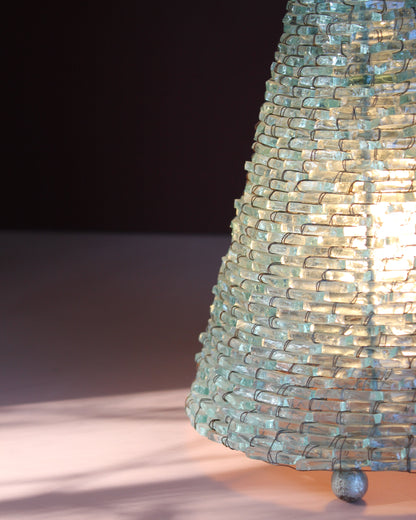Vintage Glass Tesserae Pyramid Lamp