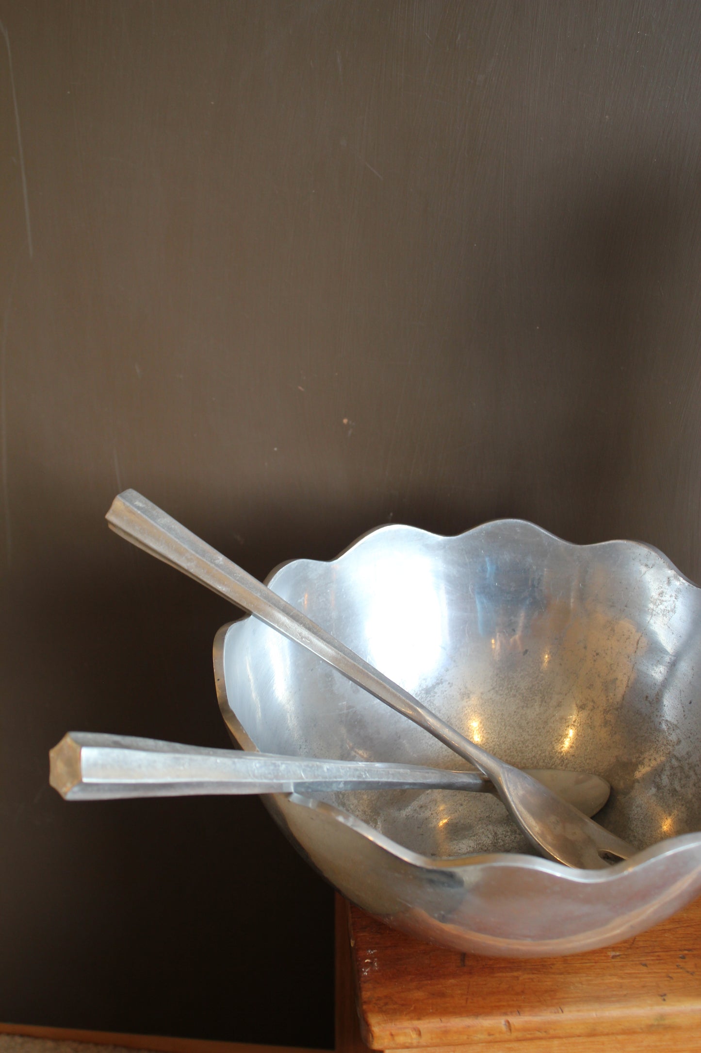 Scolloped Aluminium Bowl