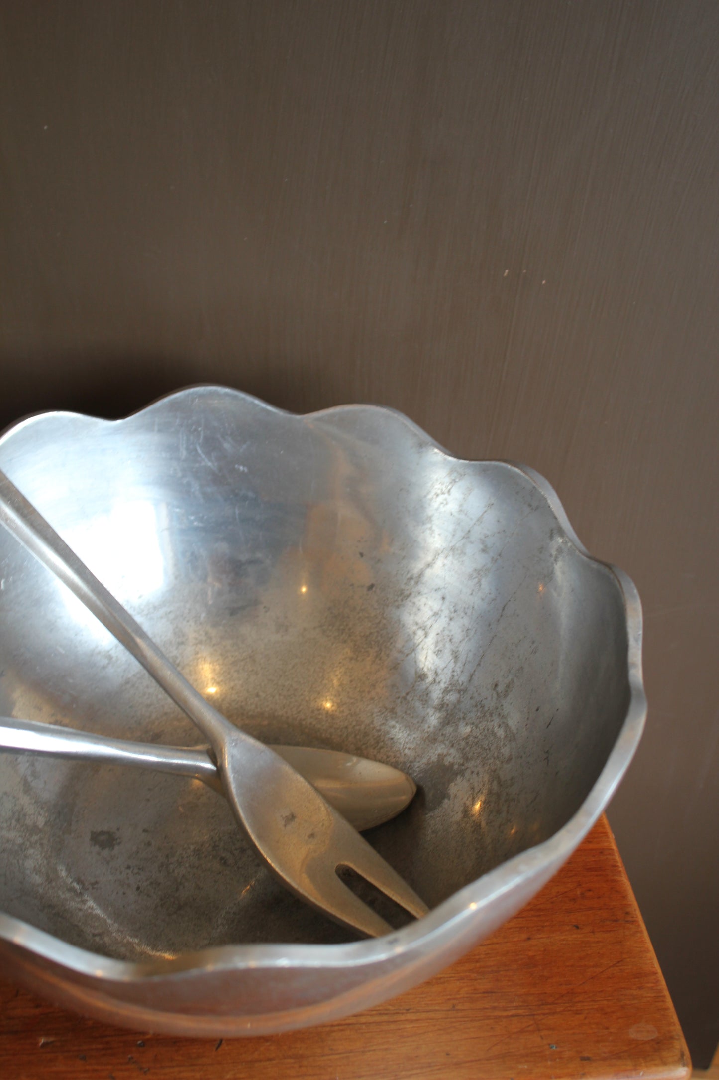 Scolloped Aluminium Bowl
