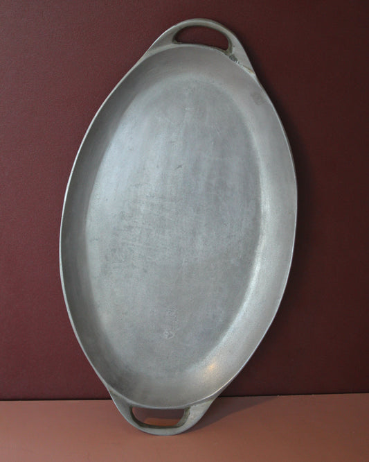 Vintage Oval Aluminium Platter