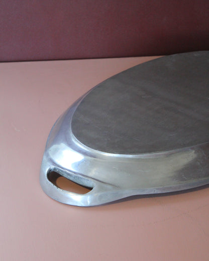 Vintage Oval Aluminium Platter