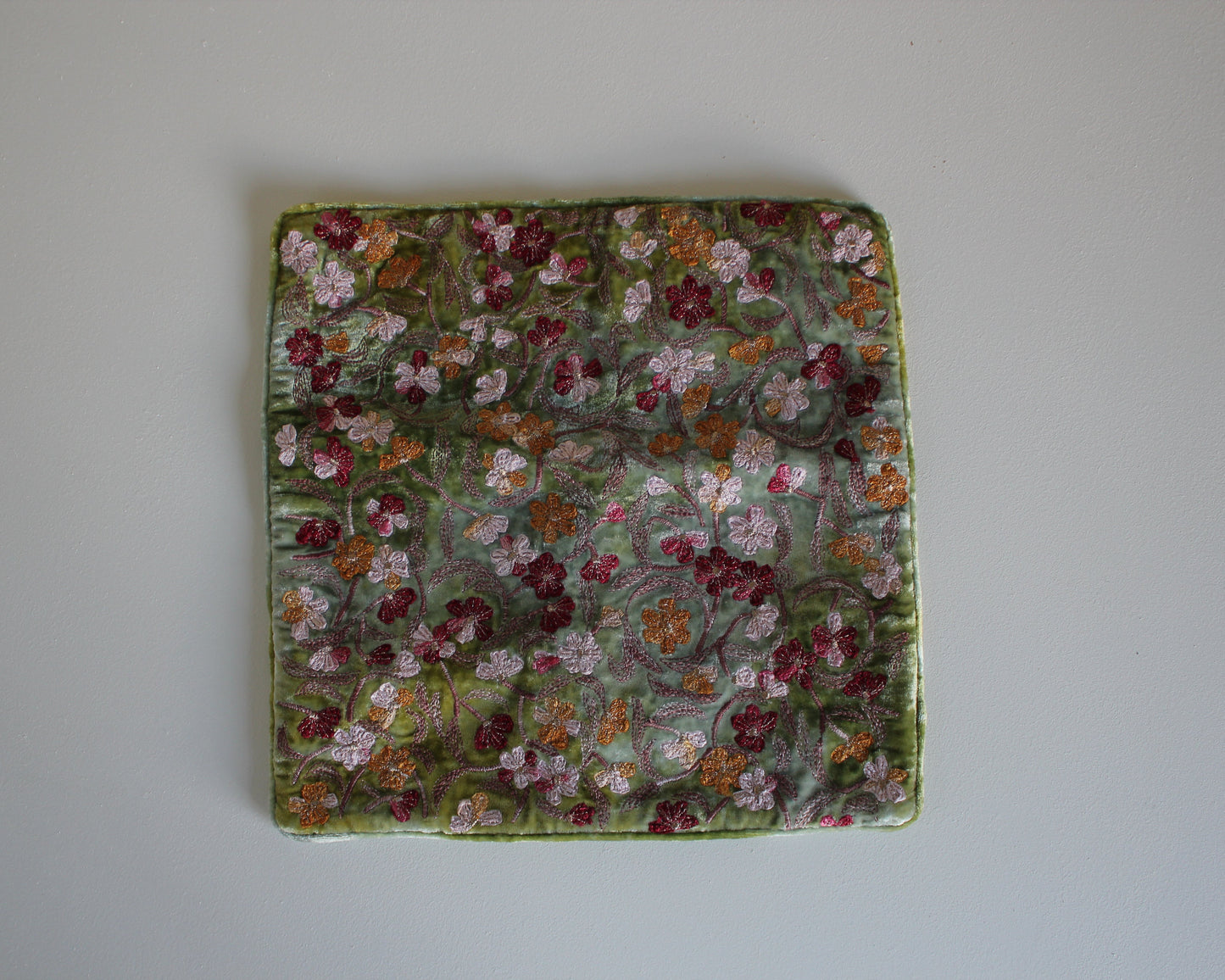 Anke Drechsel Mint Embroidered Cushion Cover