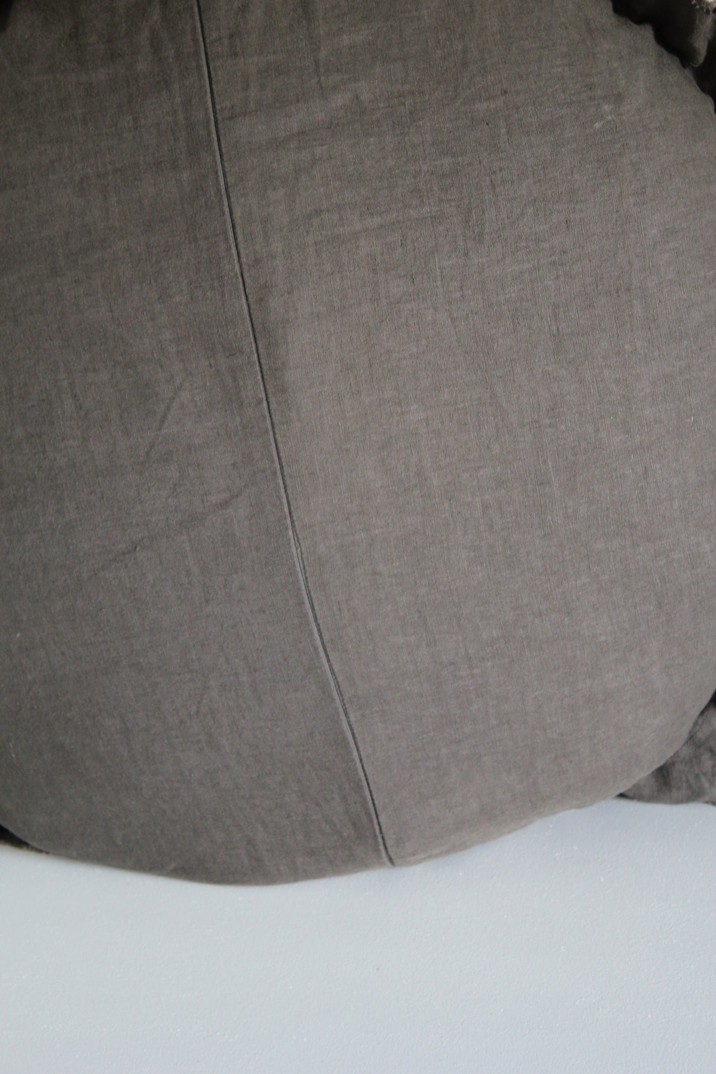Flax Linen Feather-Filled Cushion