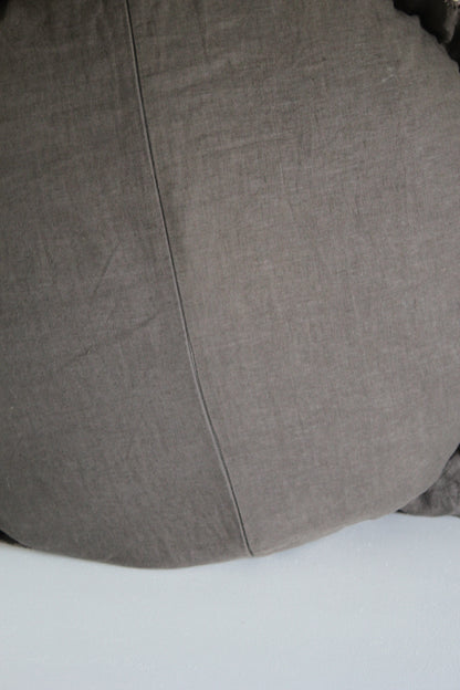 Flax Linen Feather-Filled Cushion
