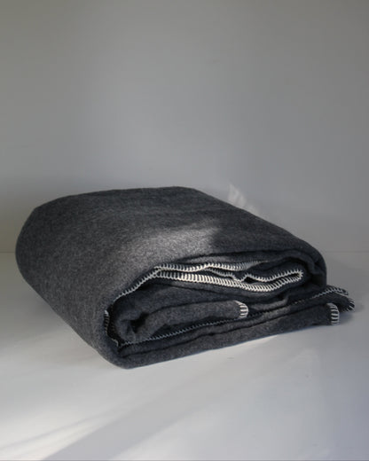 NZ Wool Throw in Slate / MM Linen
