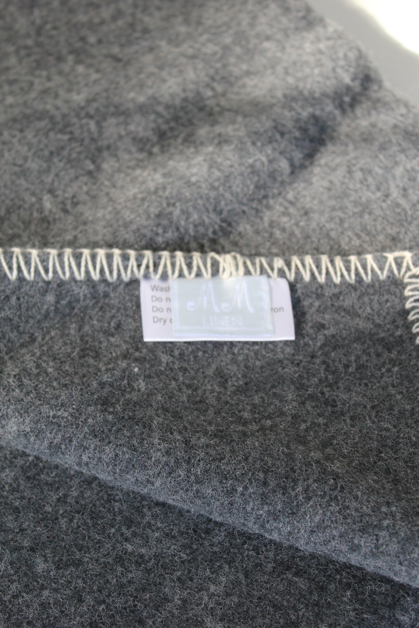 NZ Wool Throw in Slate / MM Linen
