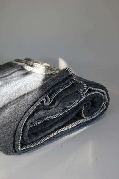 NZ Wool Throw in Slate / MM Linen