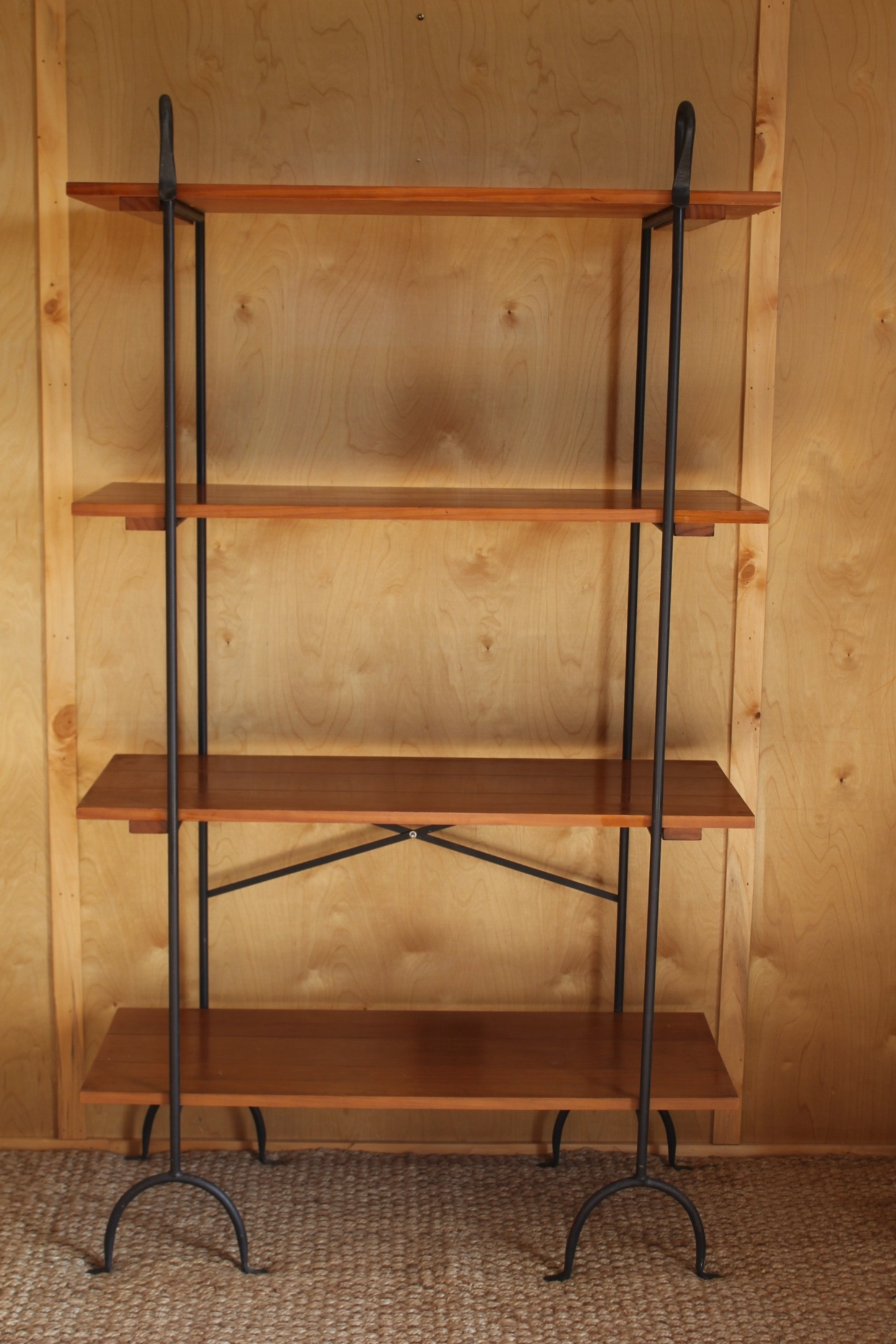 Wraught Iron & Wooden Shelf