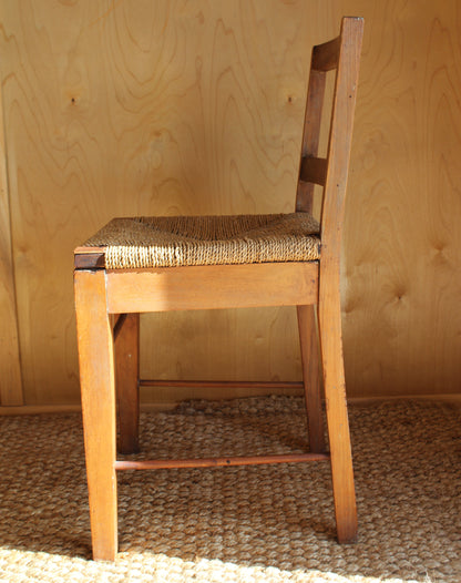 Vintage Single Rush Seat Chair