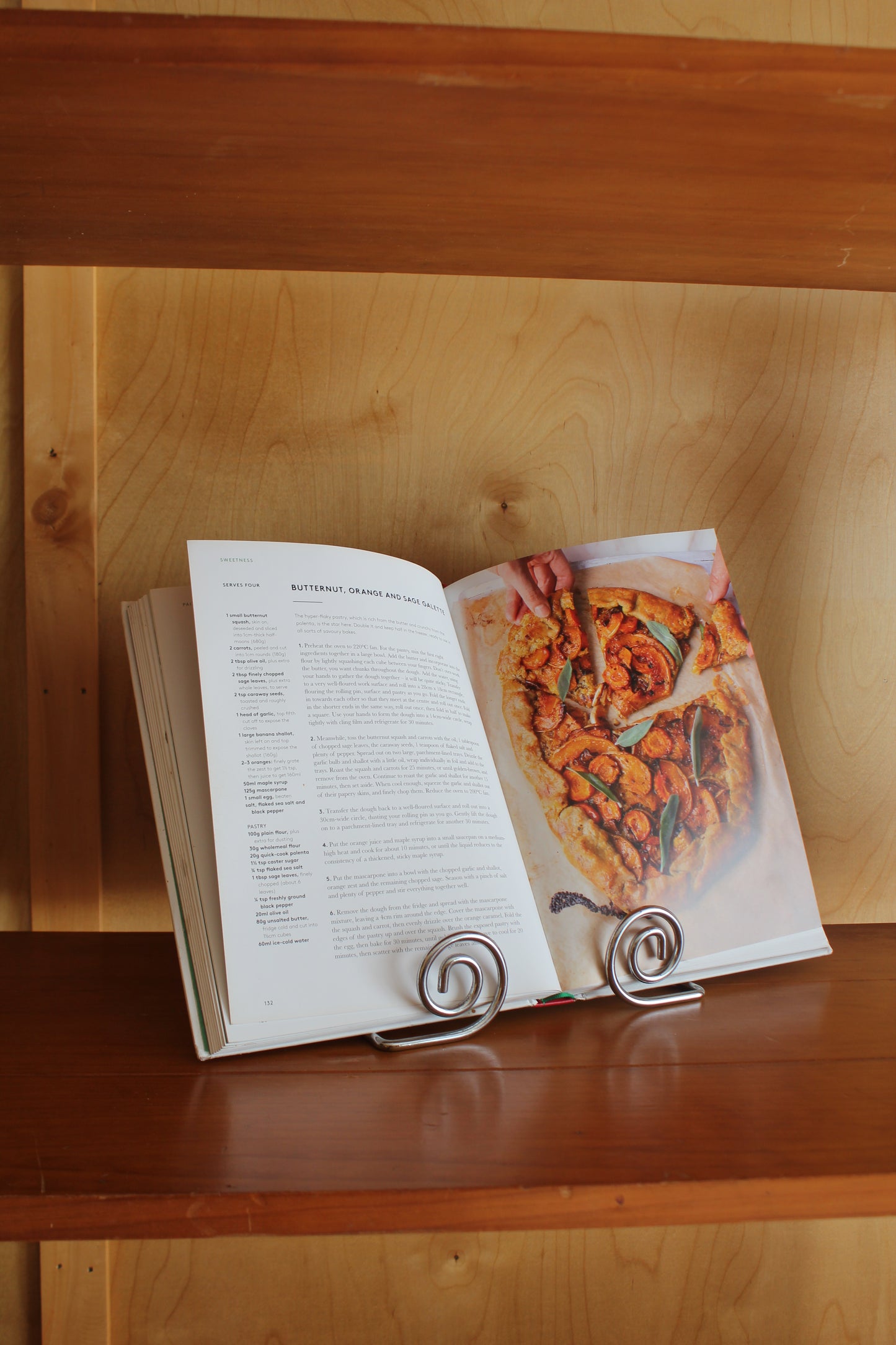 Swirl Book Stand or Recipe Holder