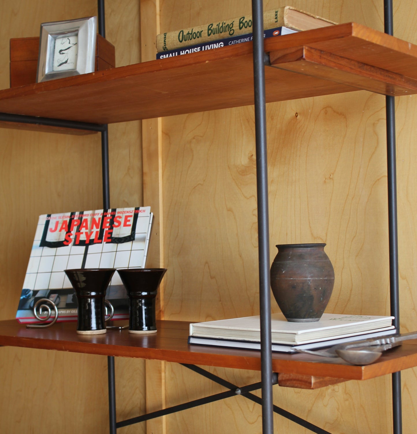 Wraught Iron & Wooden Shelf