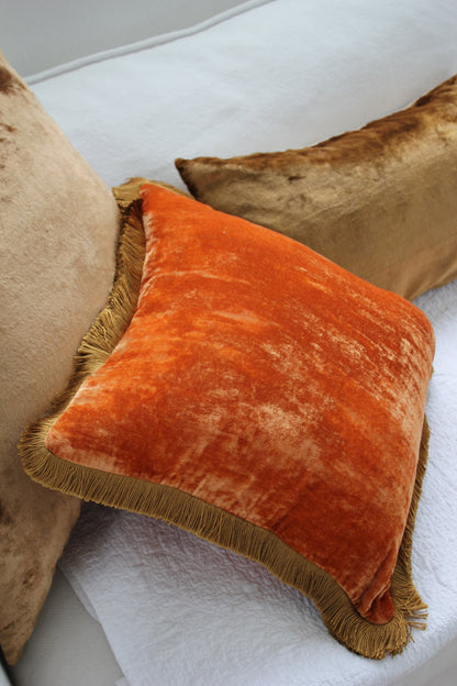 Anke Drechsel Tangerine Fringe Cushion