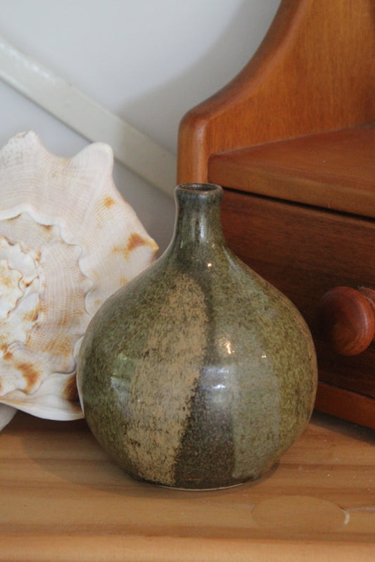 Green Ceramic Bud / Stem Vase