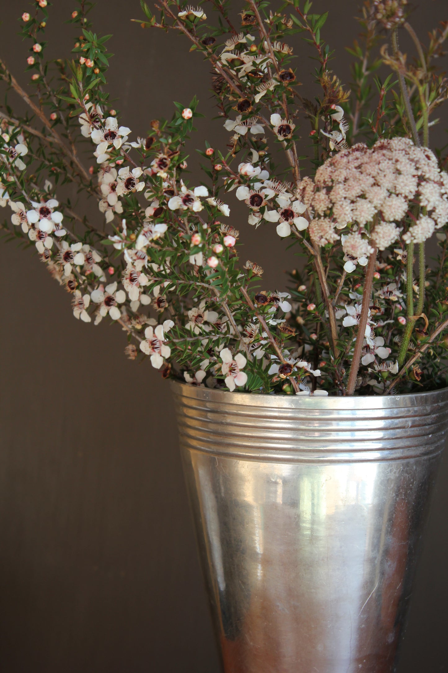Art Deco Style Silver Aluminium Vase