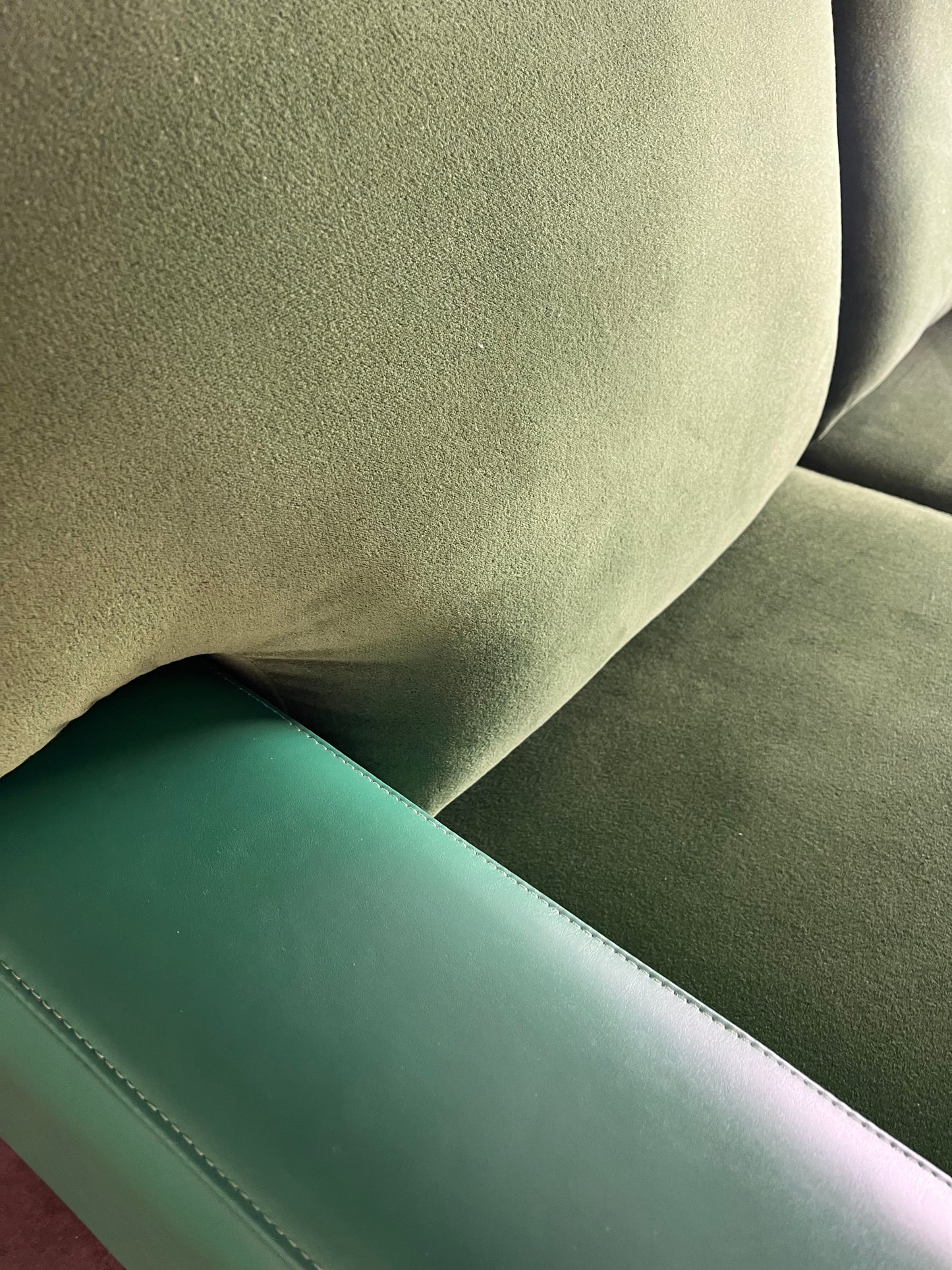 Green Velvet Loveseat / 2 Seater Couch