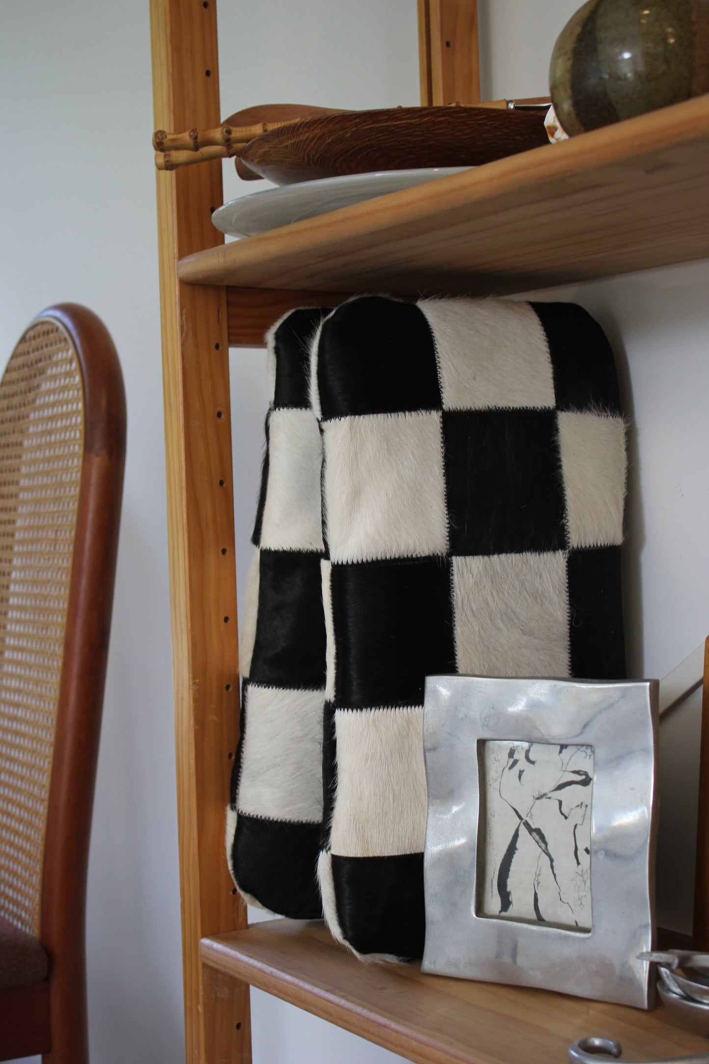 Pair of Cowhide Bolster Cushions