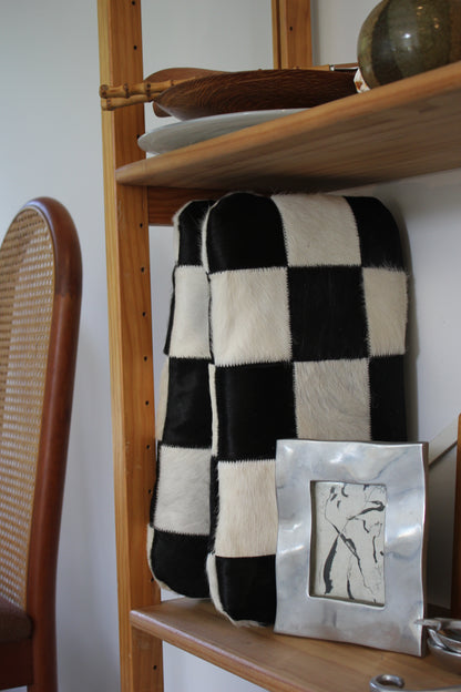 Pair of Cowhide Bolster Cushions