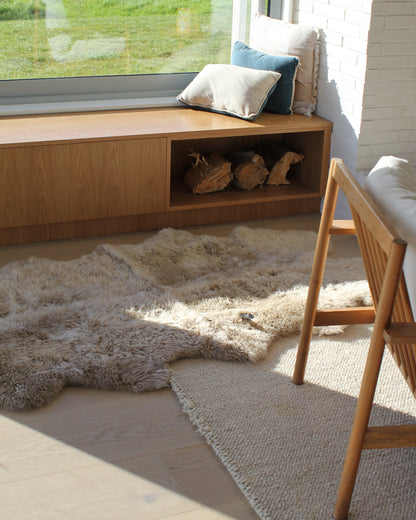 Sit on Wool Sheepskin Quad in Oyster