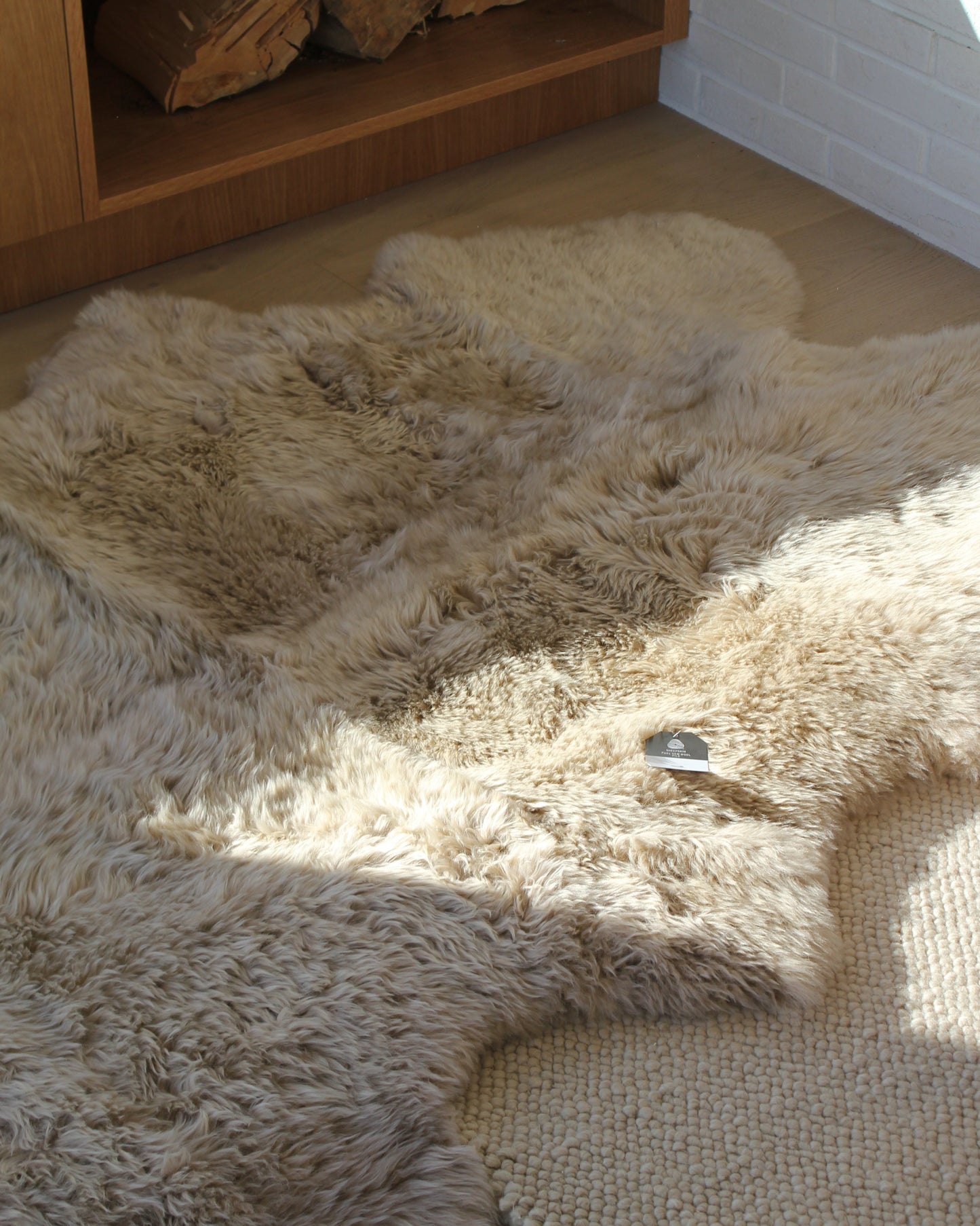 Sit on Wool Sheepskin Quad in Oyster