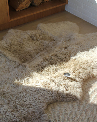 Sit on Wool Sheepskin Quad in Oyster