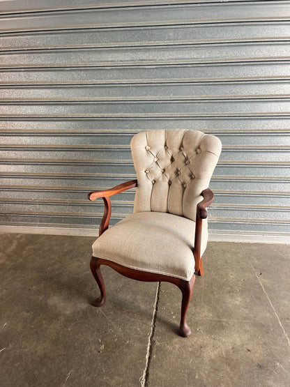 Queen Anne Tufted Armchair