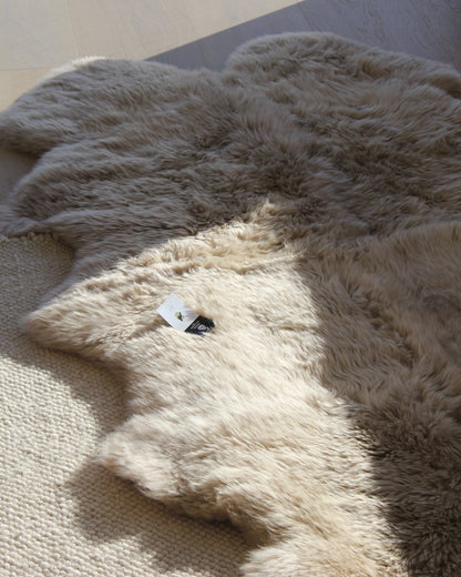 Sit on Wool Sheepskin Quad in Oyster