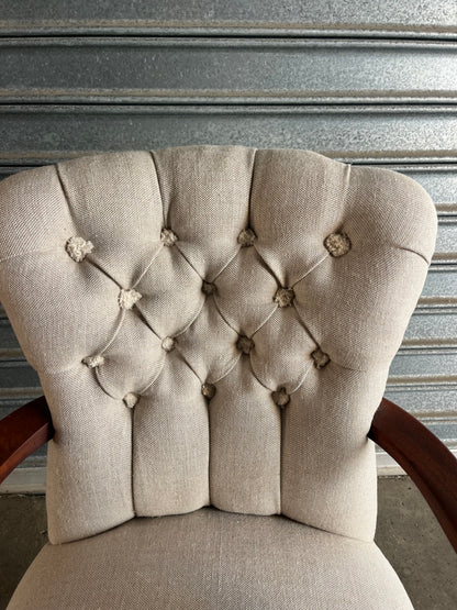 Queen Anne Tufted Armchair