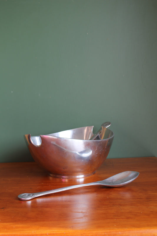 Aluminium Salad Bowl & Servers Set