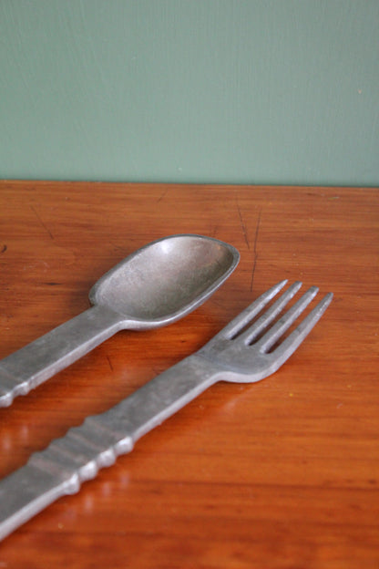 Brutalist Style Salad Servers