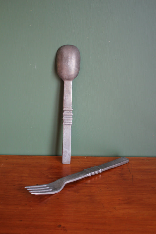 Brutalist Style Salad Servers