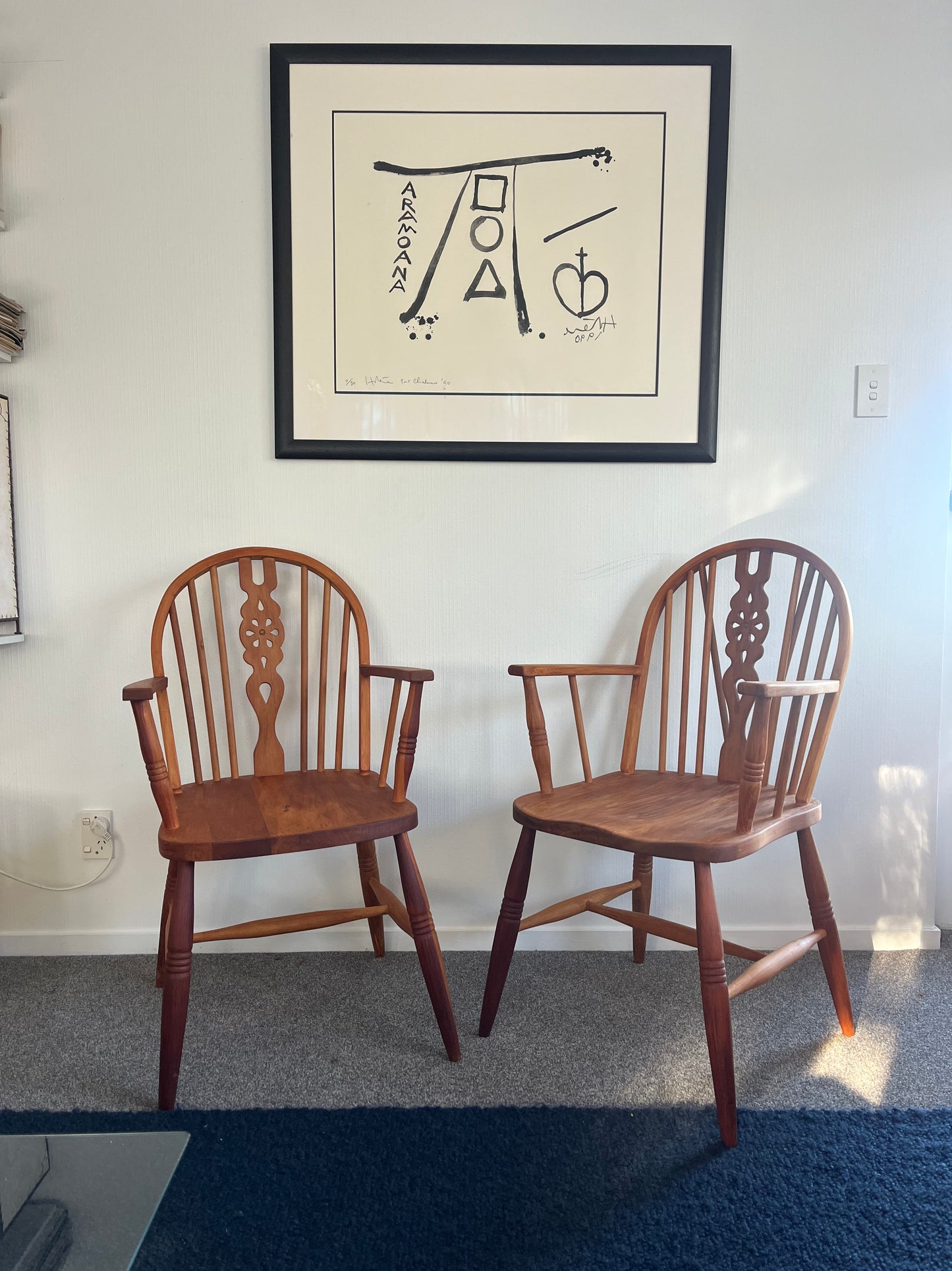 Pair of NZ Made Windsor Chairs - 1960's