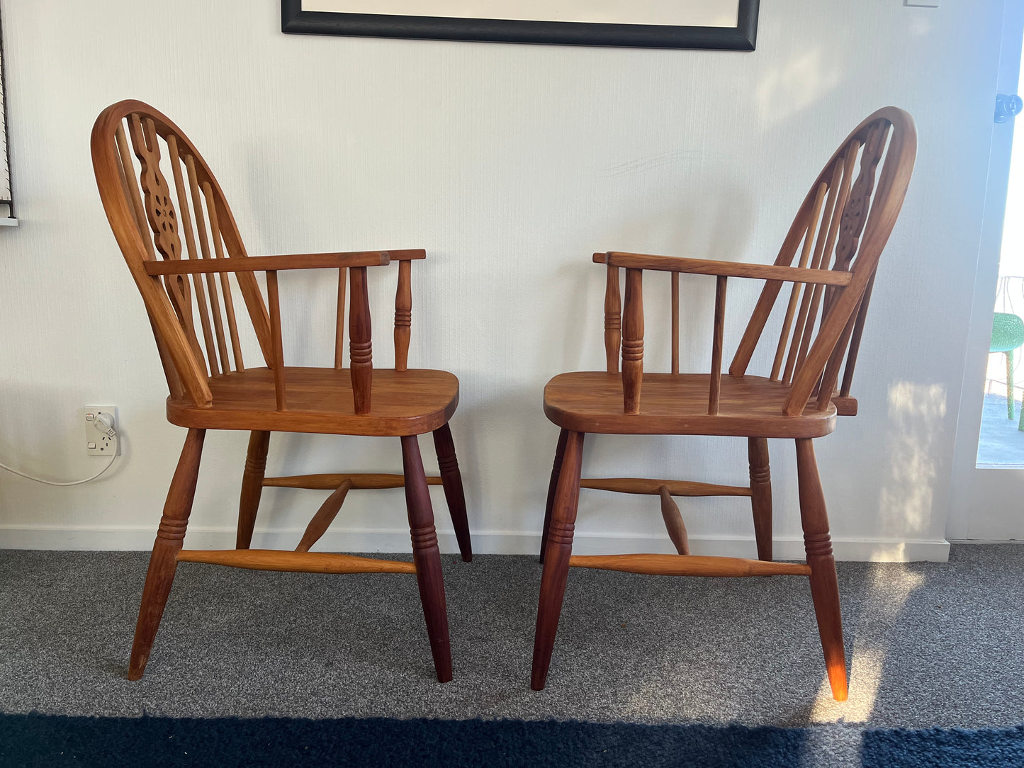 Pair of NZ Made Windsor Chairs - 1960's