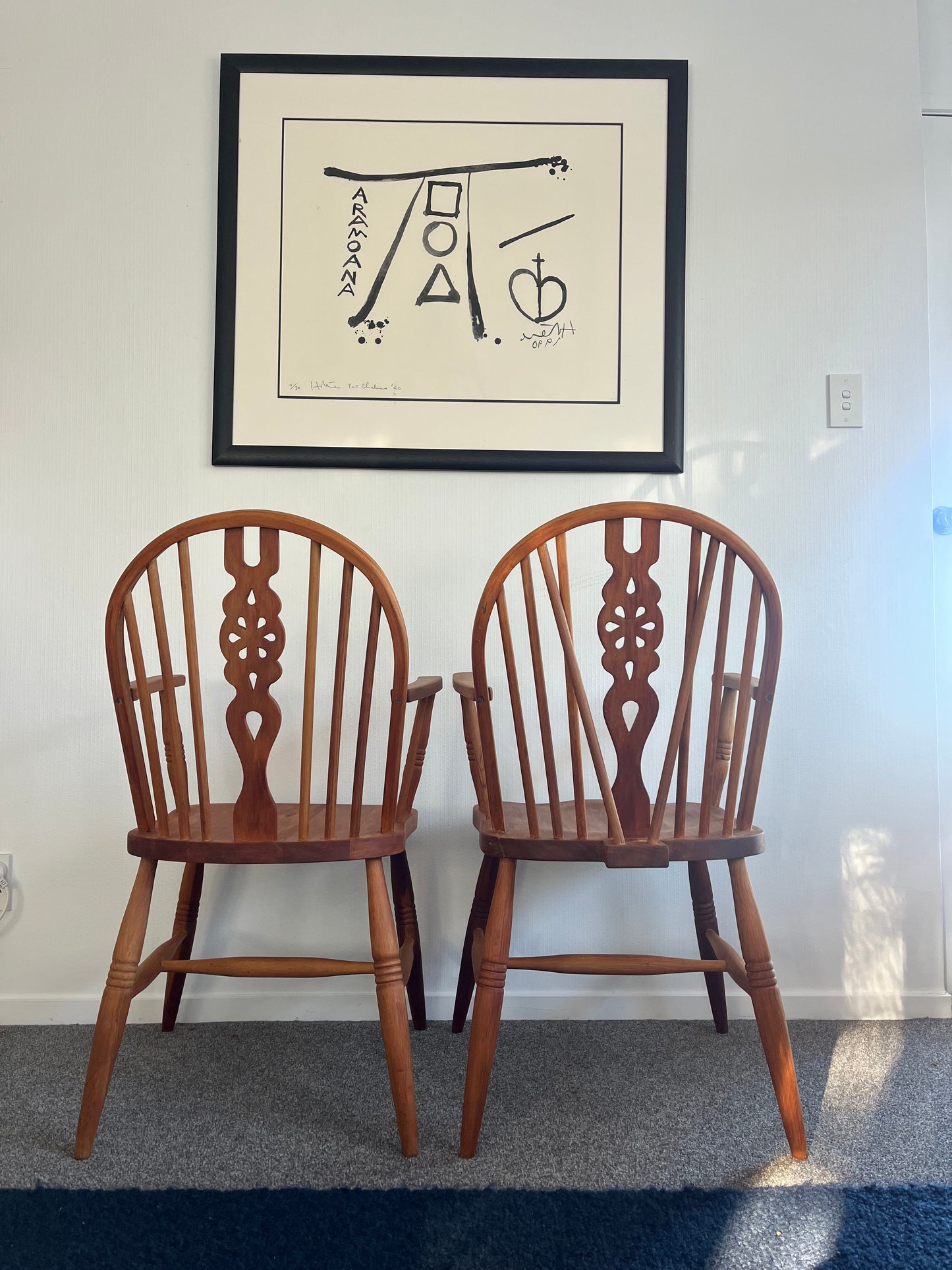 Pair of NZ Made Windsor Chairs - 1960's