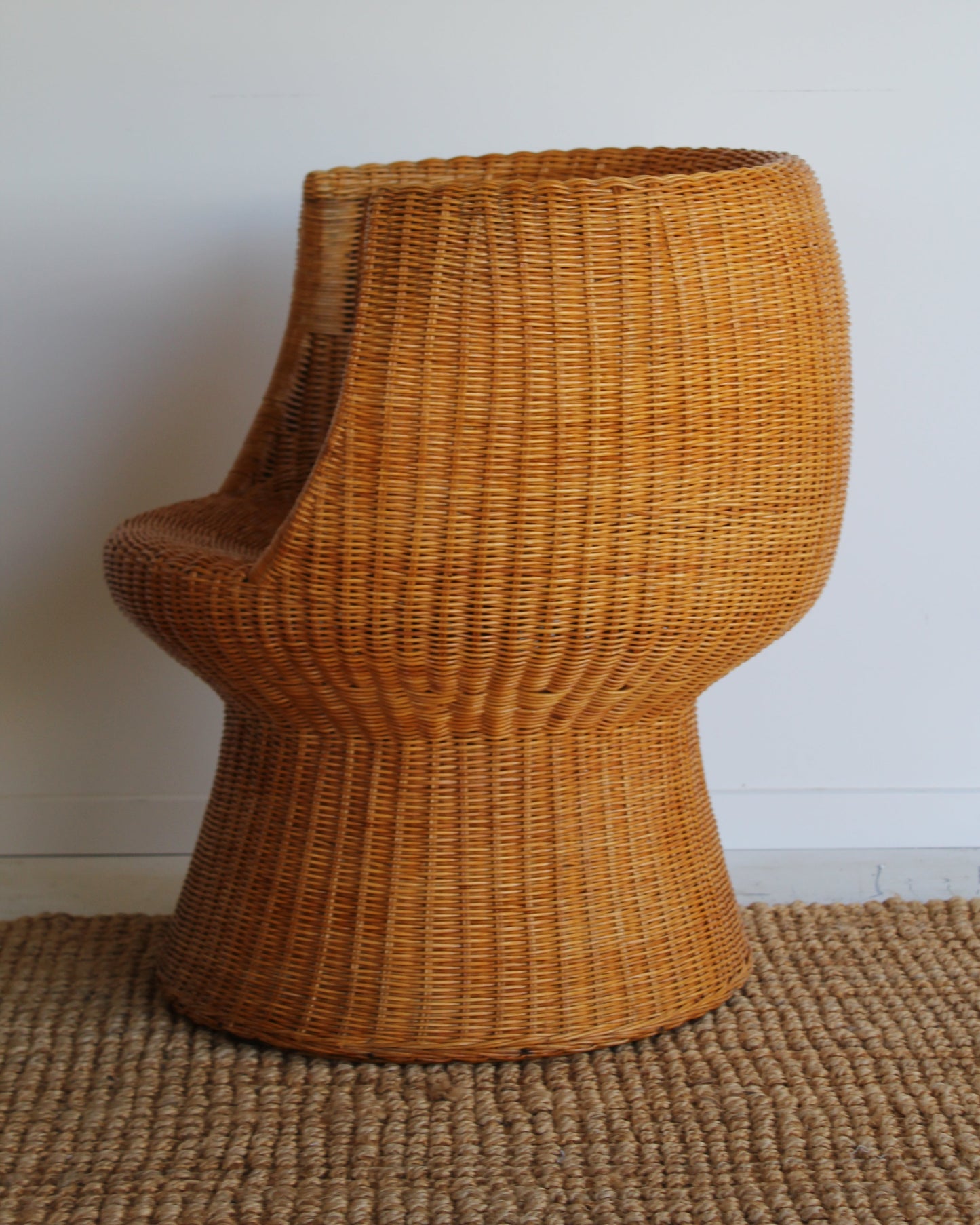 Rattan Pod Chairs / Pair