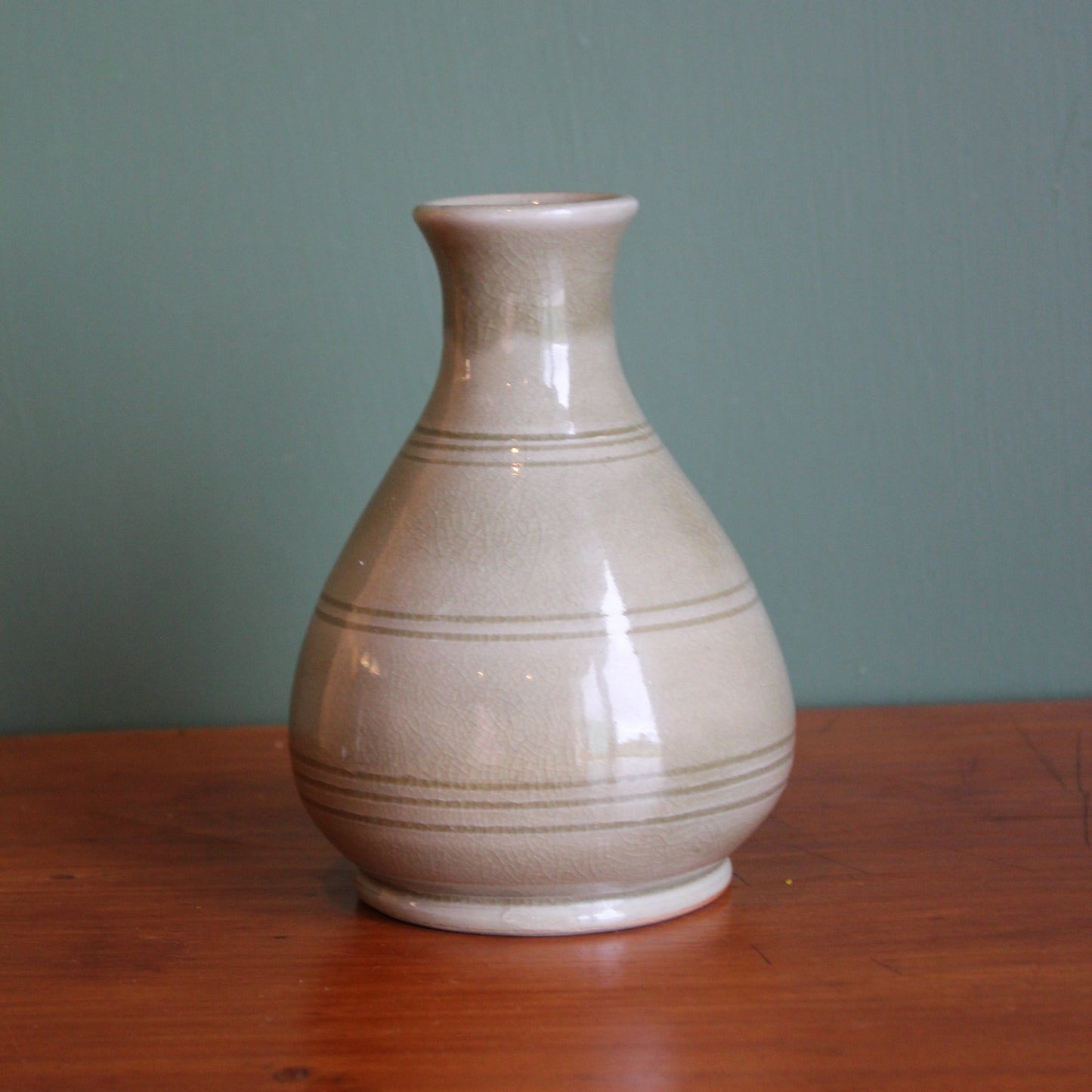 Striped Stoneware Vase