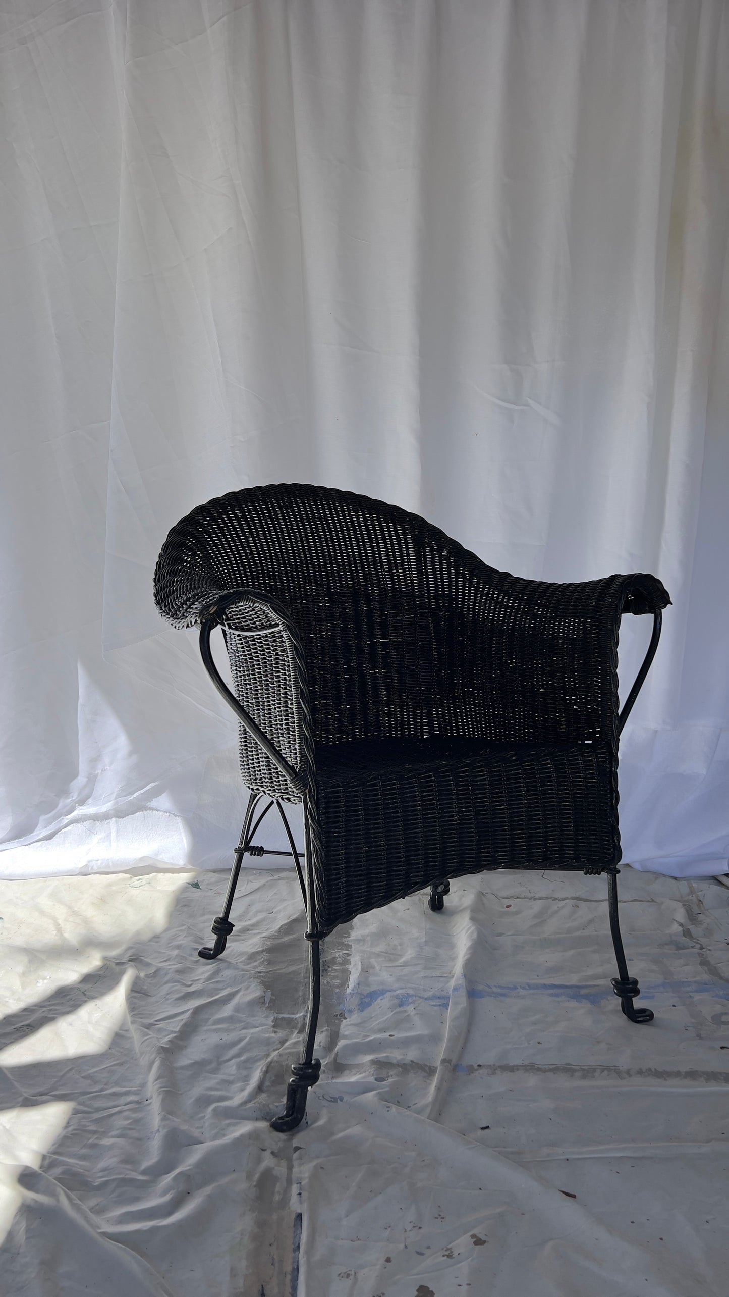Black Wicker Chair