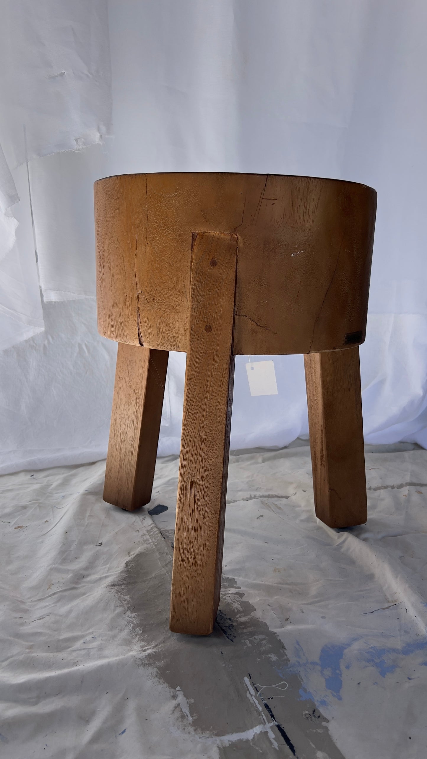 Sika Design ‘Roger’ Stool – Aged Teak, Three-Legged