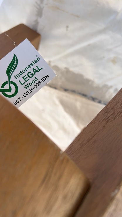 Sika Design ‘Roger’ Stool – Aged Teak, Three-Legged