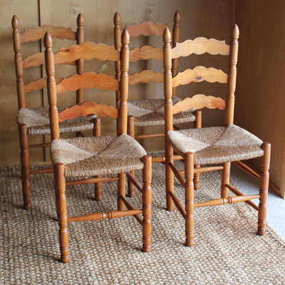 Rustic wooden Chairs Spanish Style vintage