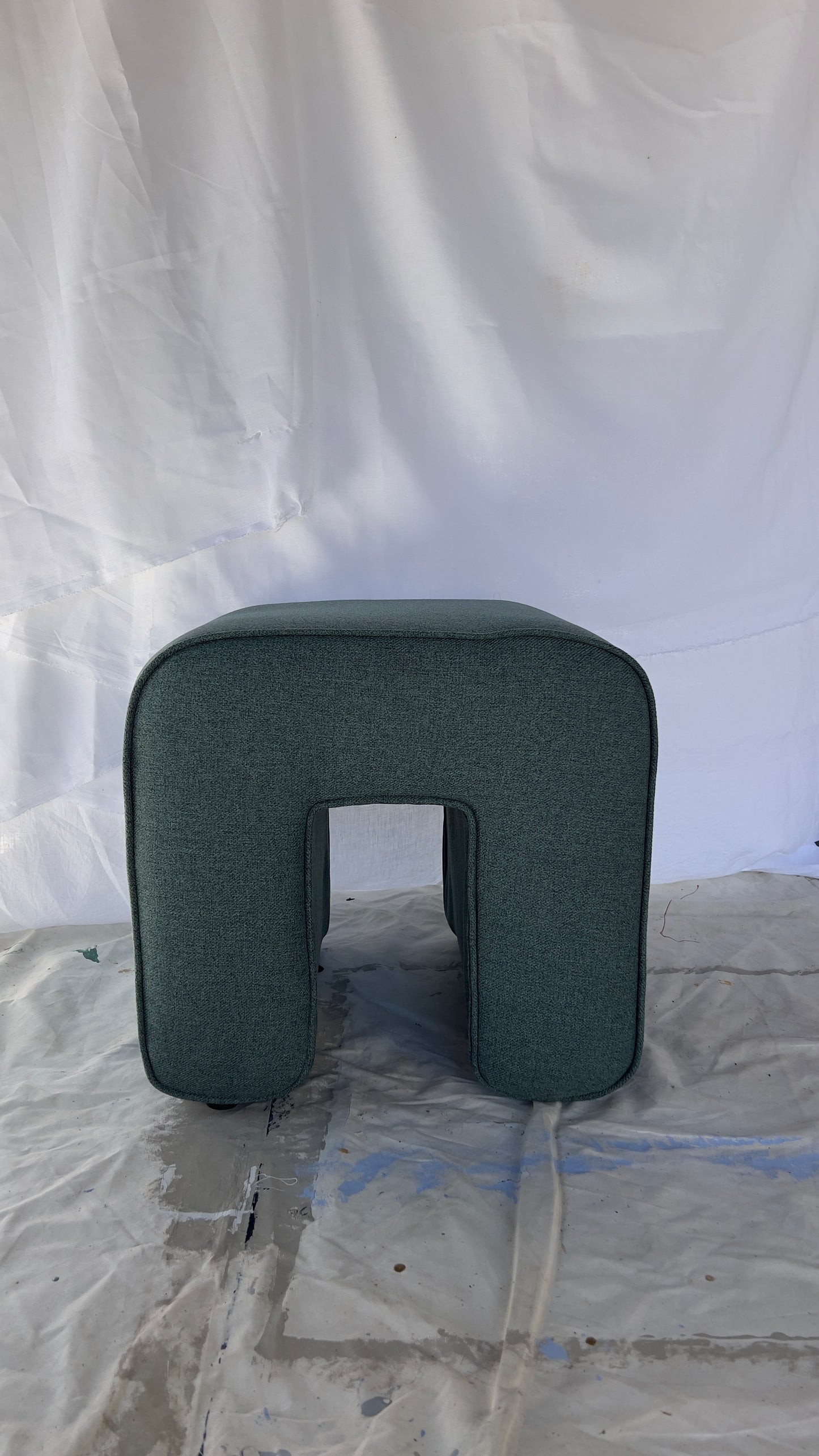 Hübsch Sculptural Pouffe – Green
