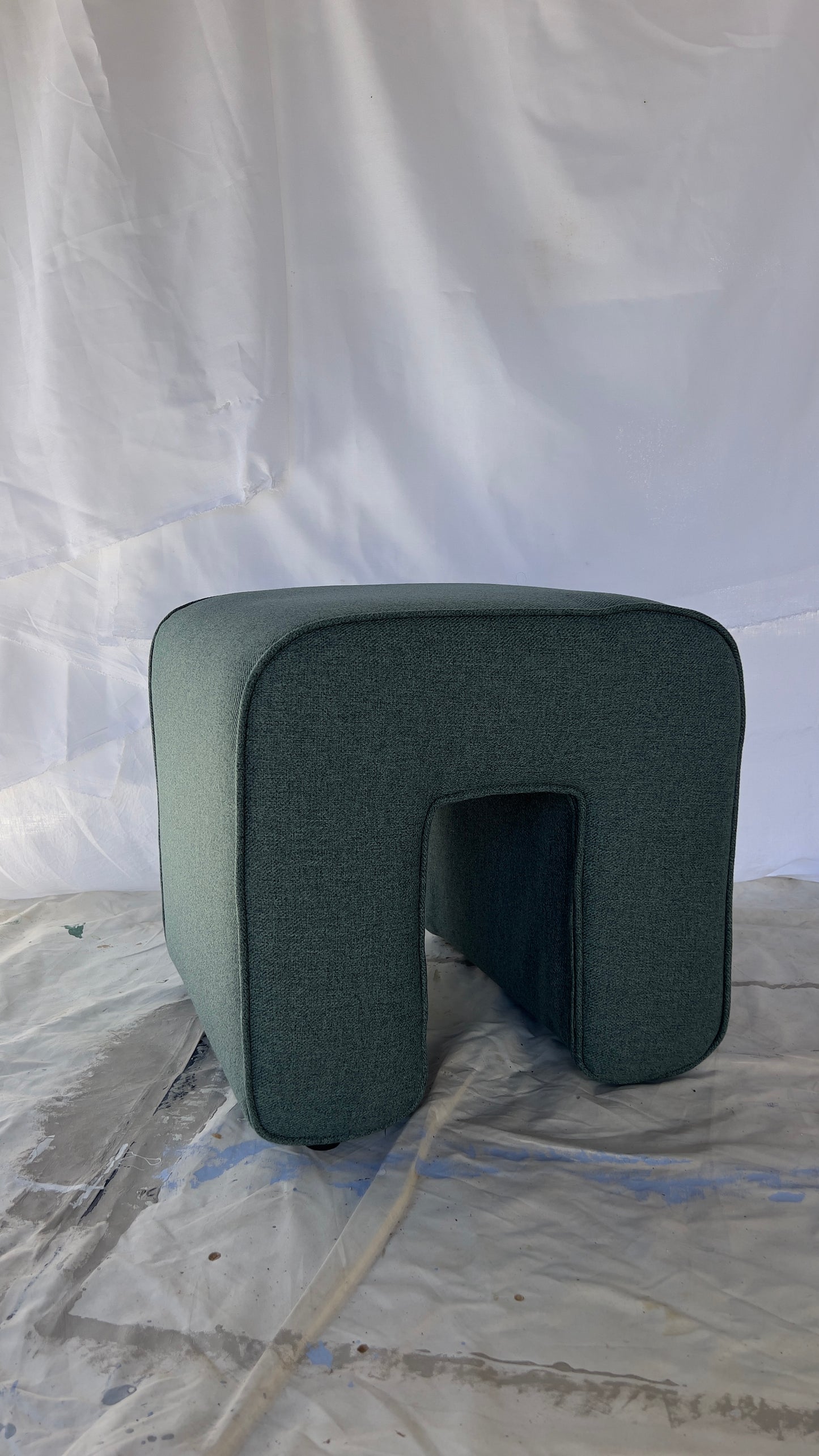 Hübsch Sculptural Pouffe – Green