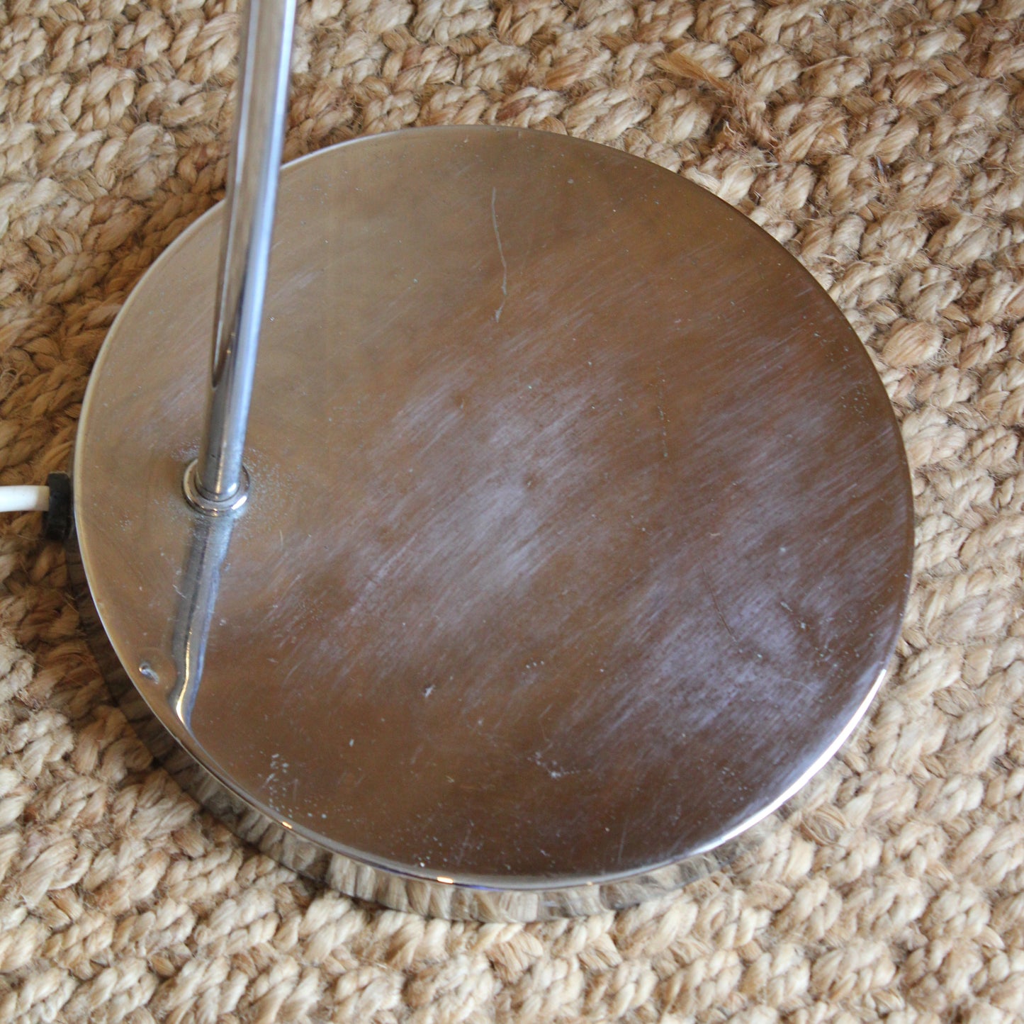 Mid-Century Chrome Floor Lamp with Adjustable Shade