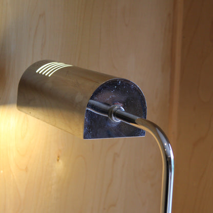 Mid-Century Chrome Floor Lamp with Adjustable Shade