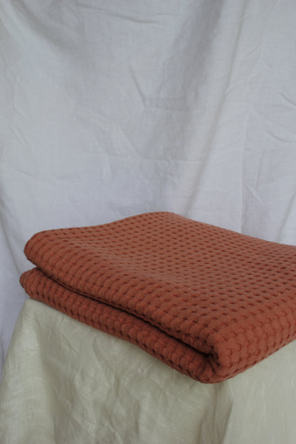 Domani Pink Waffle Throw