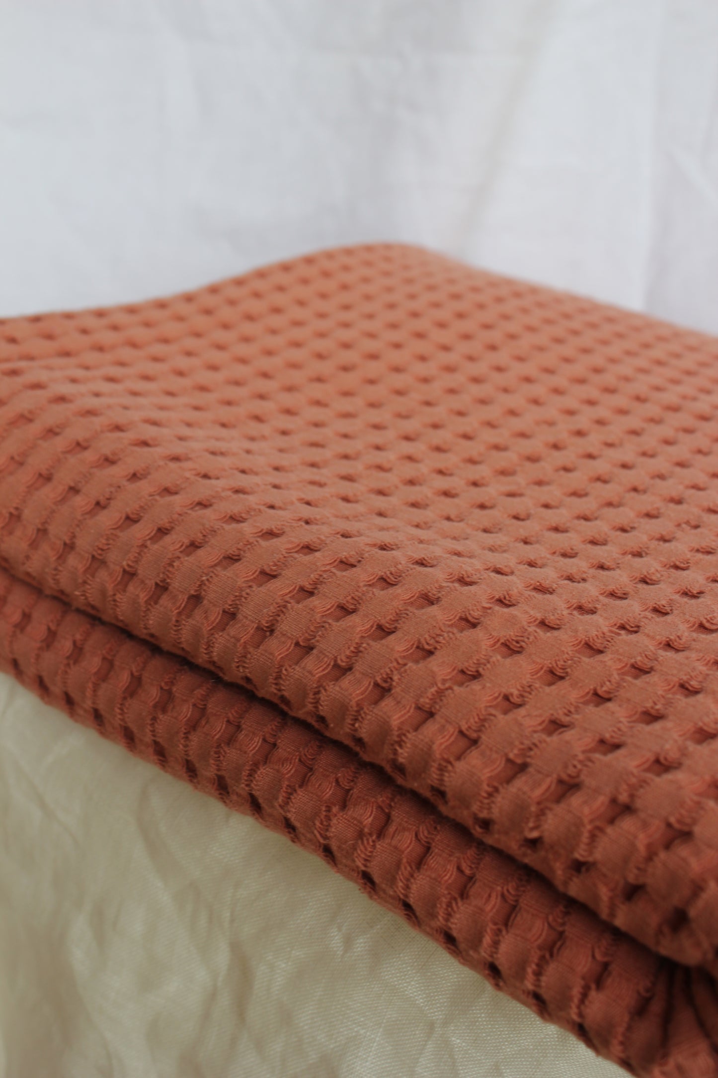 Domani Pink Waffle Throw