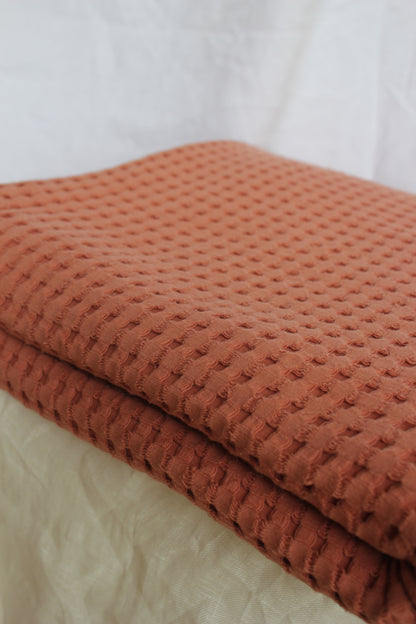 Domani Pink Waffle Throw