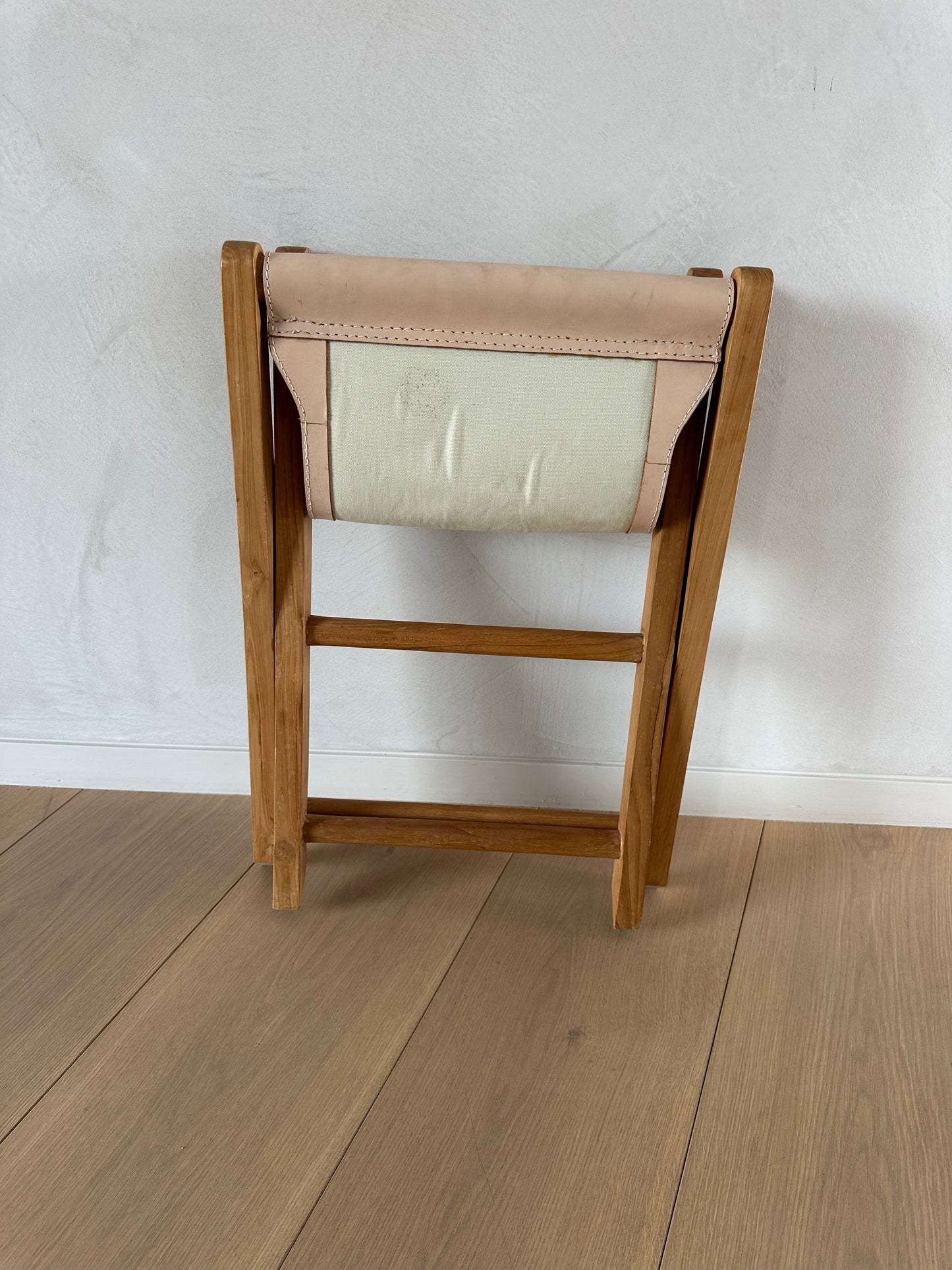 Leather & Oak Stool