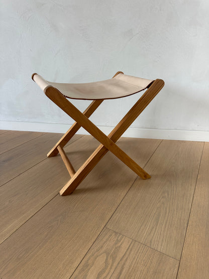 Leather & Oak Stool